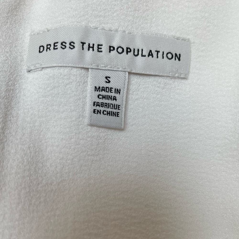 NEW Dress the Population Iris Gown in Off White - Picture 5 of 13